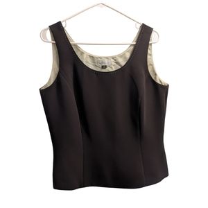 Tahari Black Sleeveless Top 10